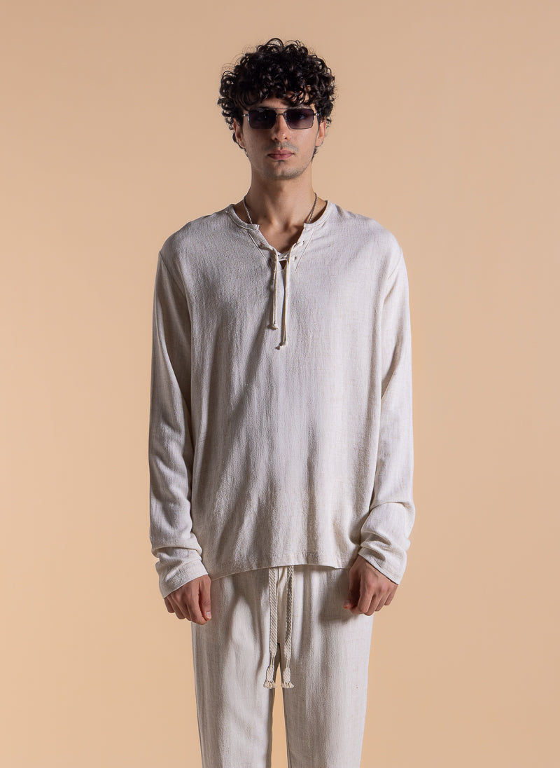 LINEN BLEND COMFORT TROUSER SET
