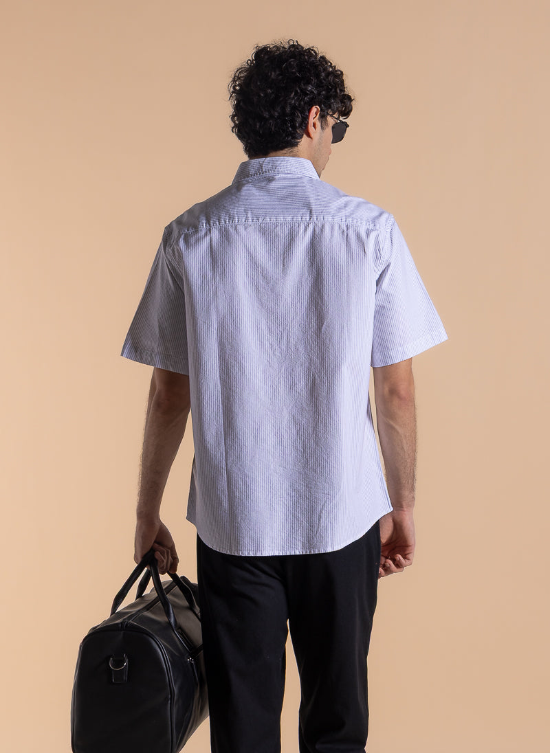 STRIPED SLIM COTTON SHIRT