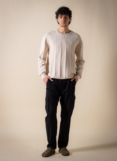 TEXTURED KNIT SWEATER