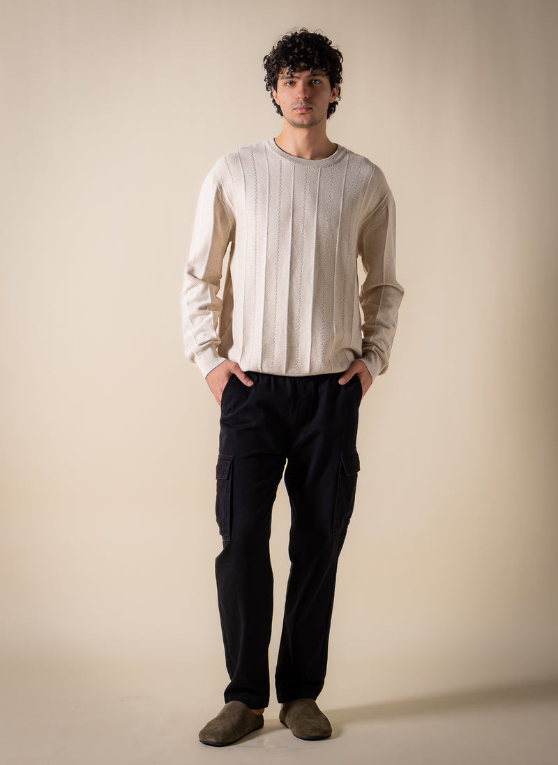 TEXTURED KNIT SWEATER