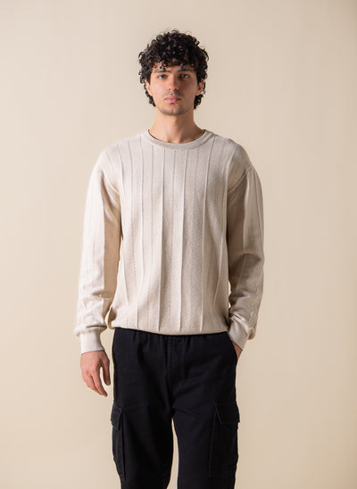 TEXTURED KNIT SWEATER