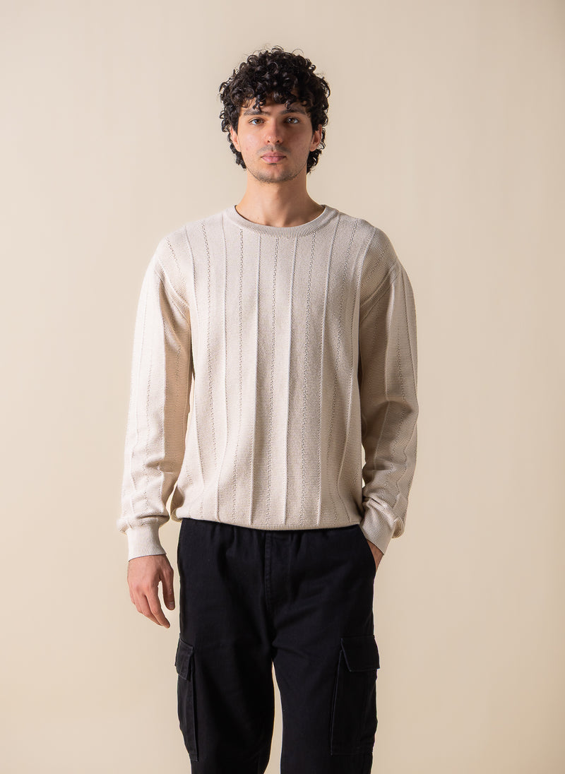 TEXTURED KNIT SWEATER