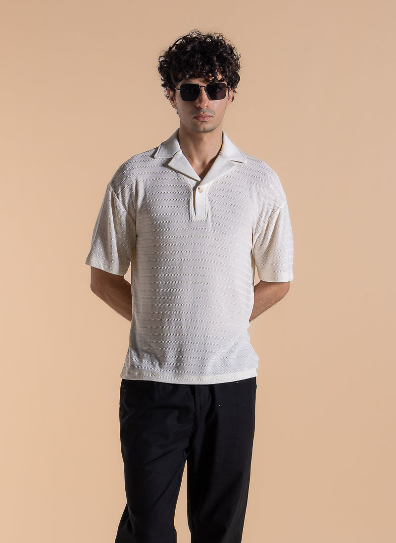 TEXTURED POLO SHIRT
