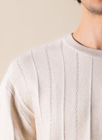 TEXTURED KNIT SWEATER