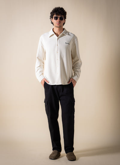 EMBROIDERED TEXTURED SHIRT