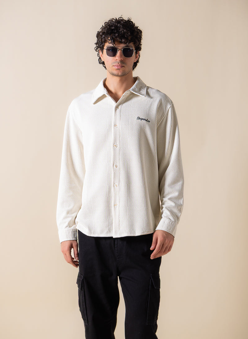 EMBROIDERED TEXTURED SHIRT