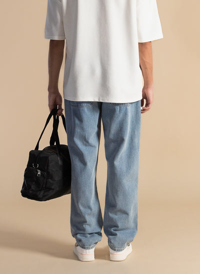 SOFT JOGGER WAIST DENIM TROUSERS