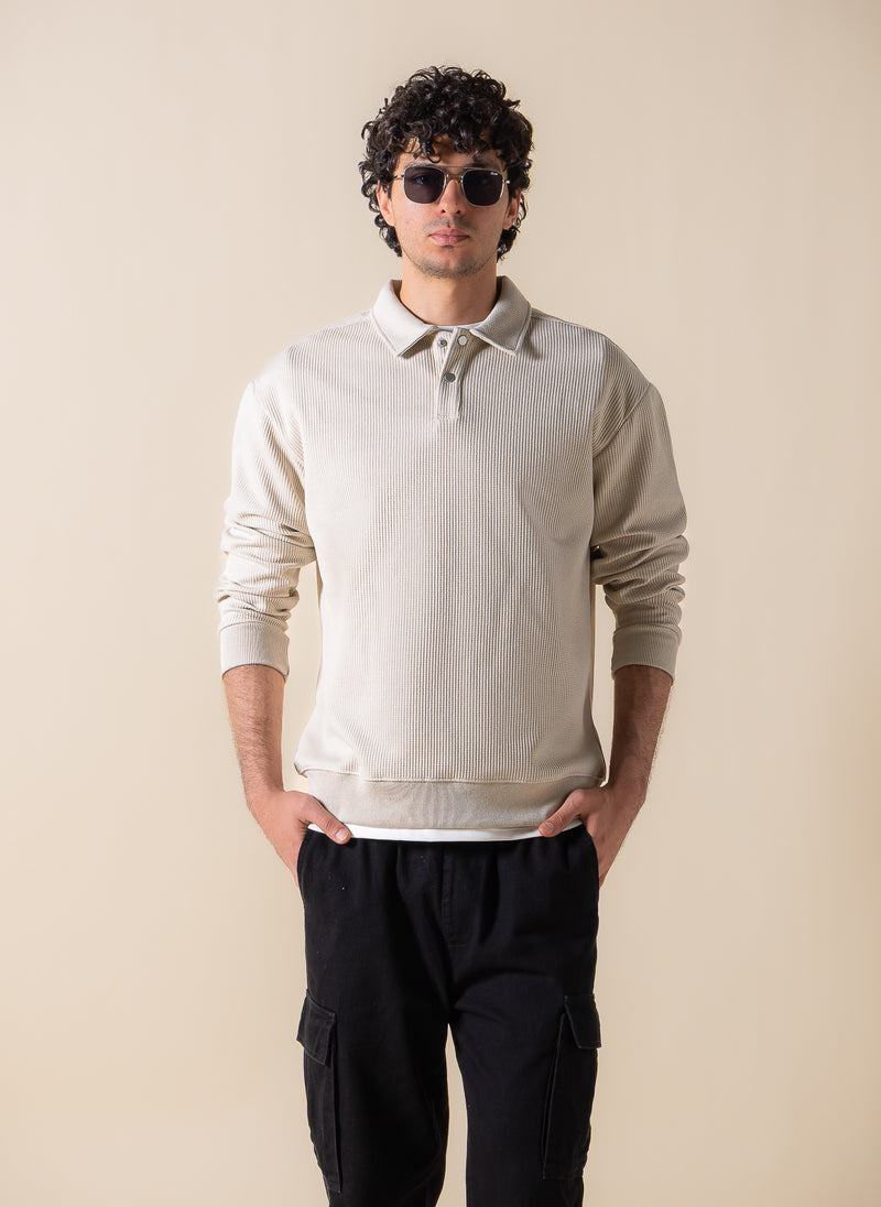 DETAILED POLO SWEATSHIRT