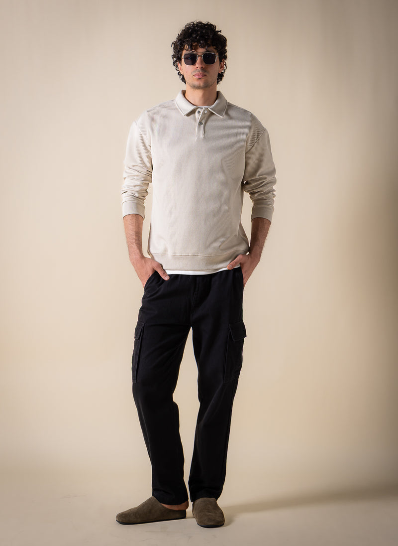 DETAILED POLO SWEATSHIRT