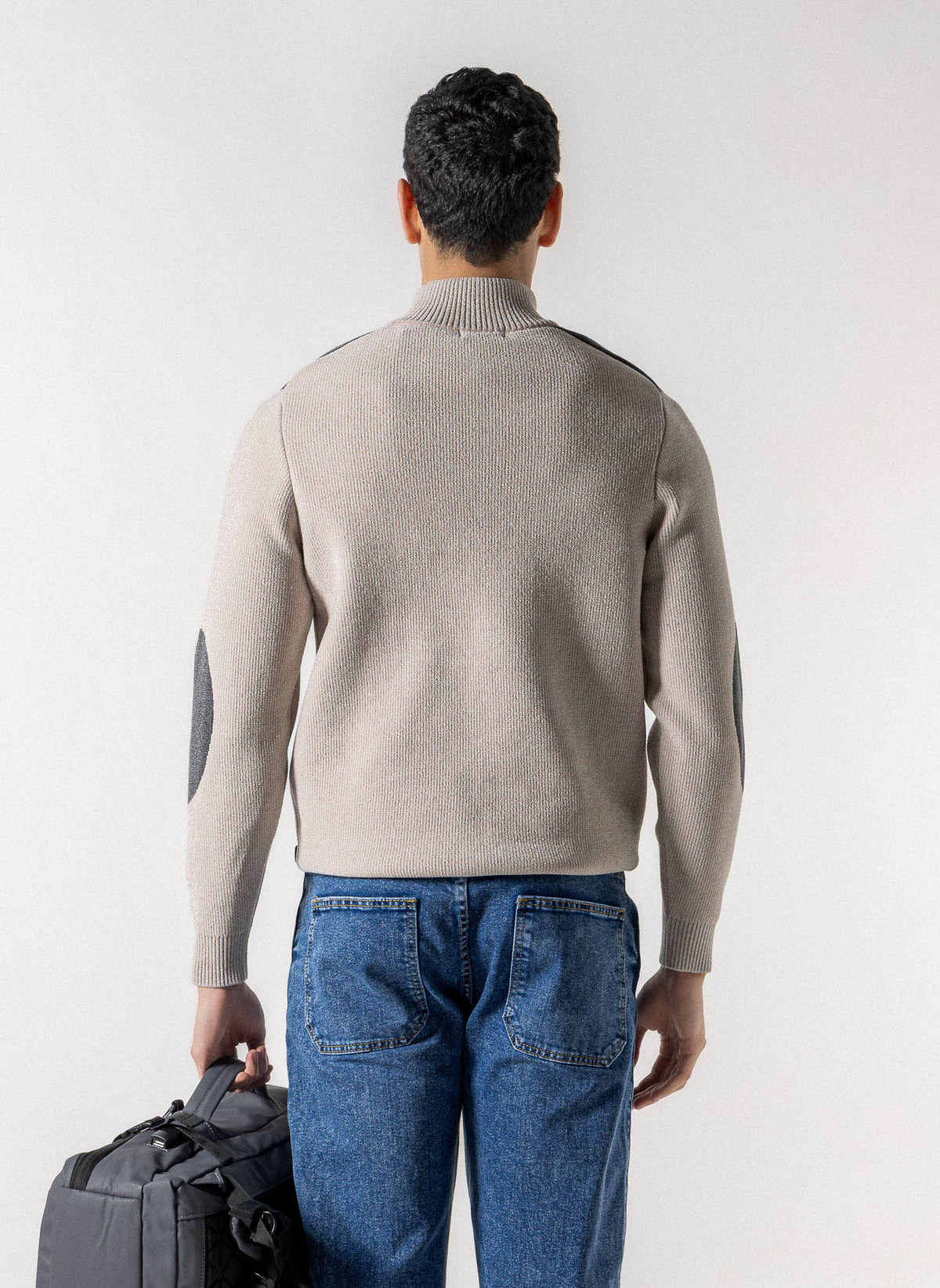 QUARTER ZIP KNIT SWEATER