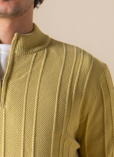 TEXTURED QUARTER-ZIP JUMPER