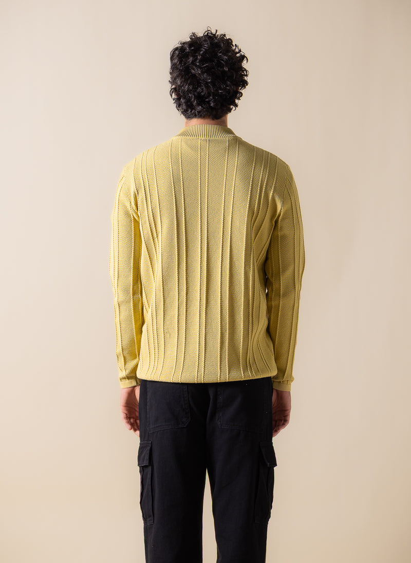 TEXTURED QUARTER-ZIP JUMPER