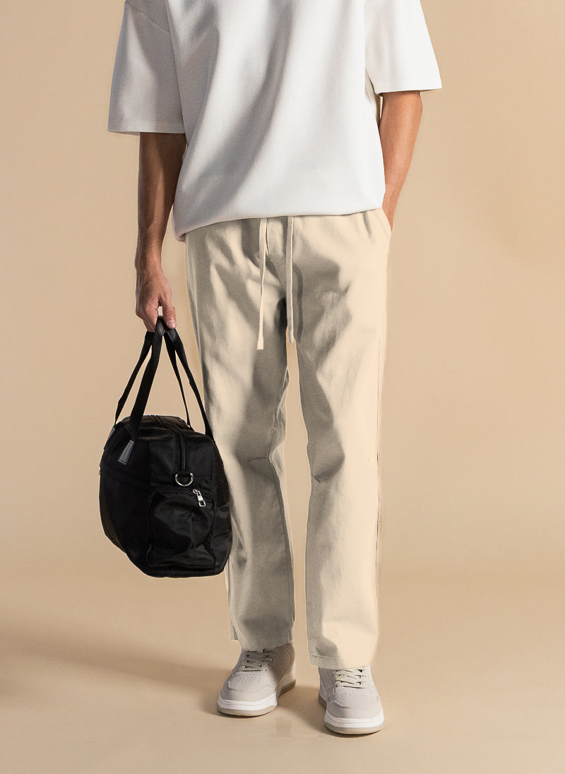 COMFORT FIT DENIM TROUSERS