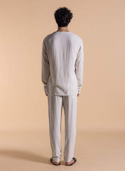 LINEN BLEND COMFORT TROUSER SET