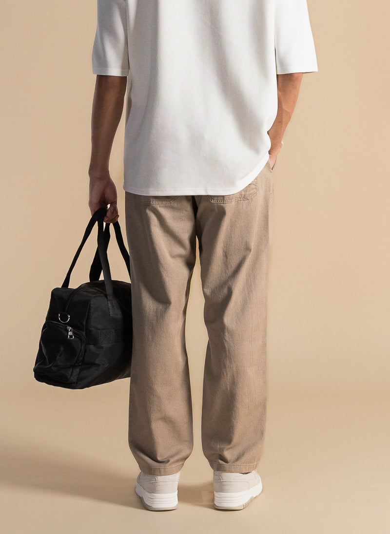 COMFORT FIT DENIM TROUSERS