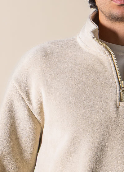 TEXTURED QUATER-ZIP SWEATSHIRT