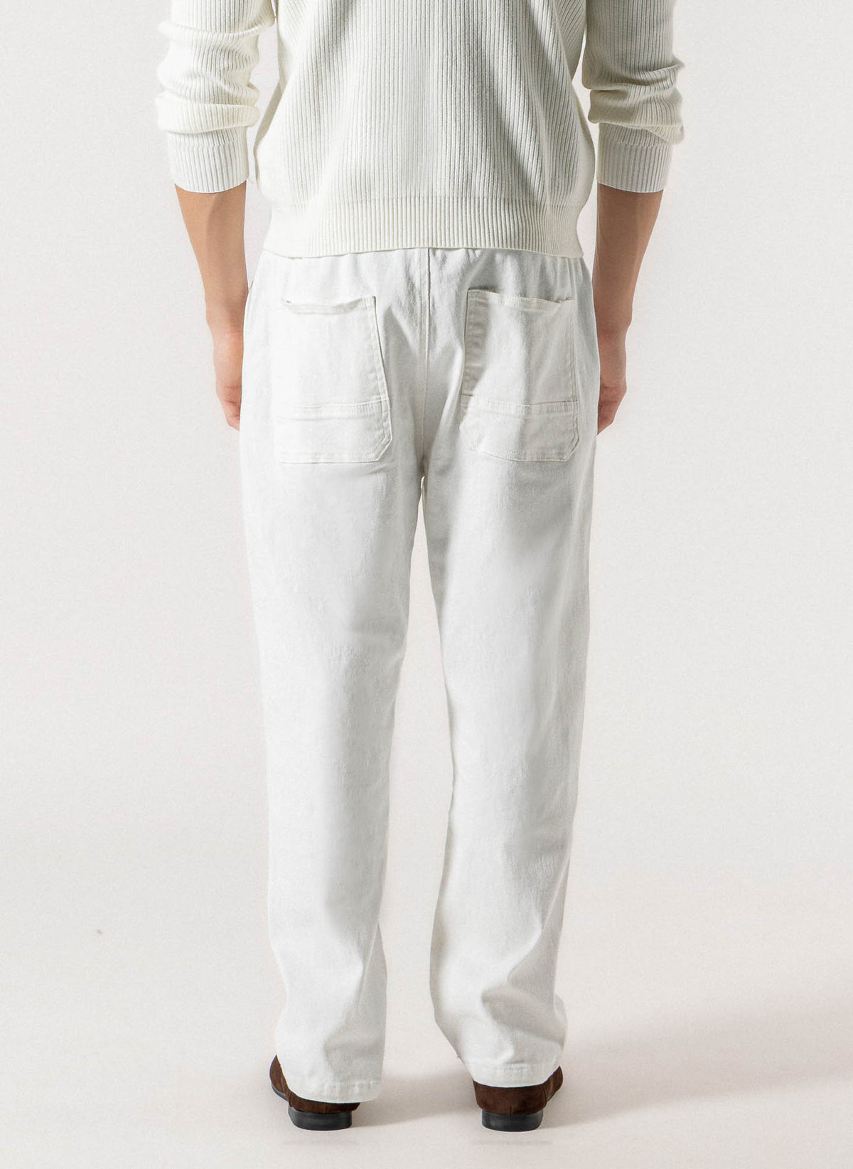 SOFT COTTON DENIM TROUSERS