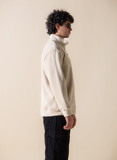 TEXTURED QUATER-ZIP SWEATSHIRT