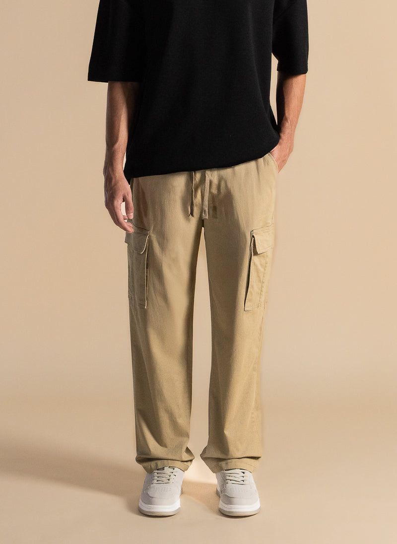 RELAXED FIT CARGO TROUSERS