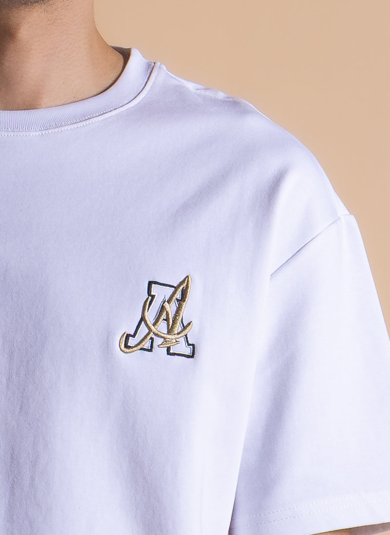 DETAIL EMBROIDERED TERRY T-SHIRT