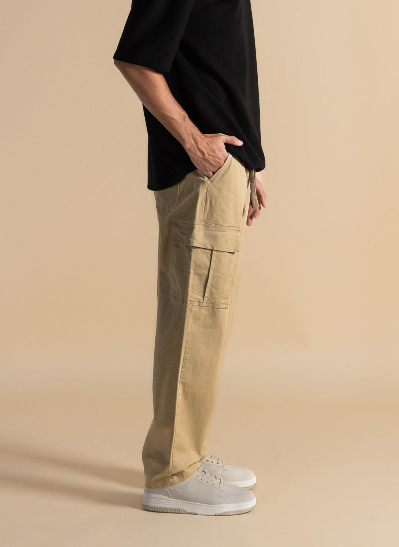 RELAXED FIT CARGO TROUSERS