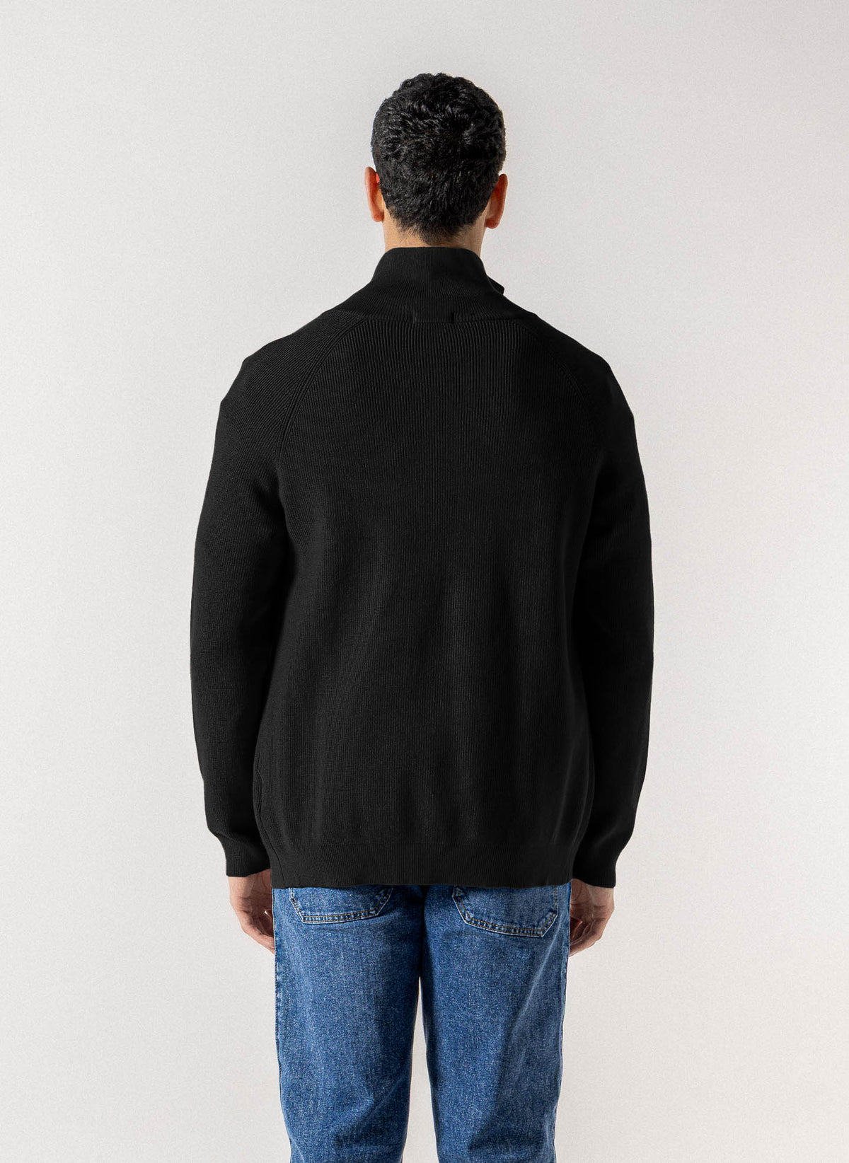 FULL ZIP HIGH NECK CARDIGAN