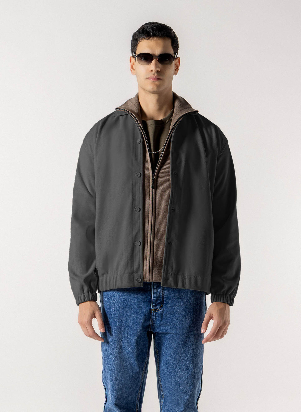 TEXTURED MIDWEIGHT OVERSHIRT