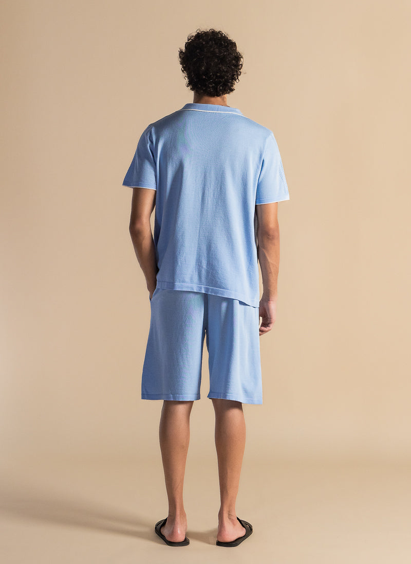 FINE KNIT DETAILED SHIRT SET