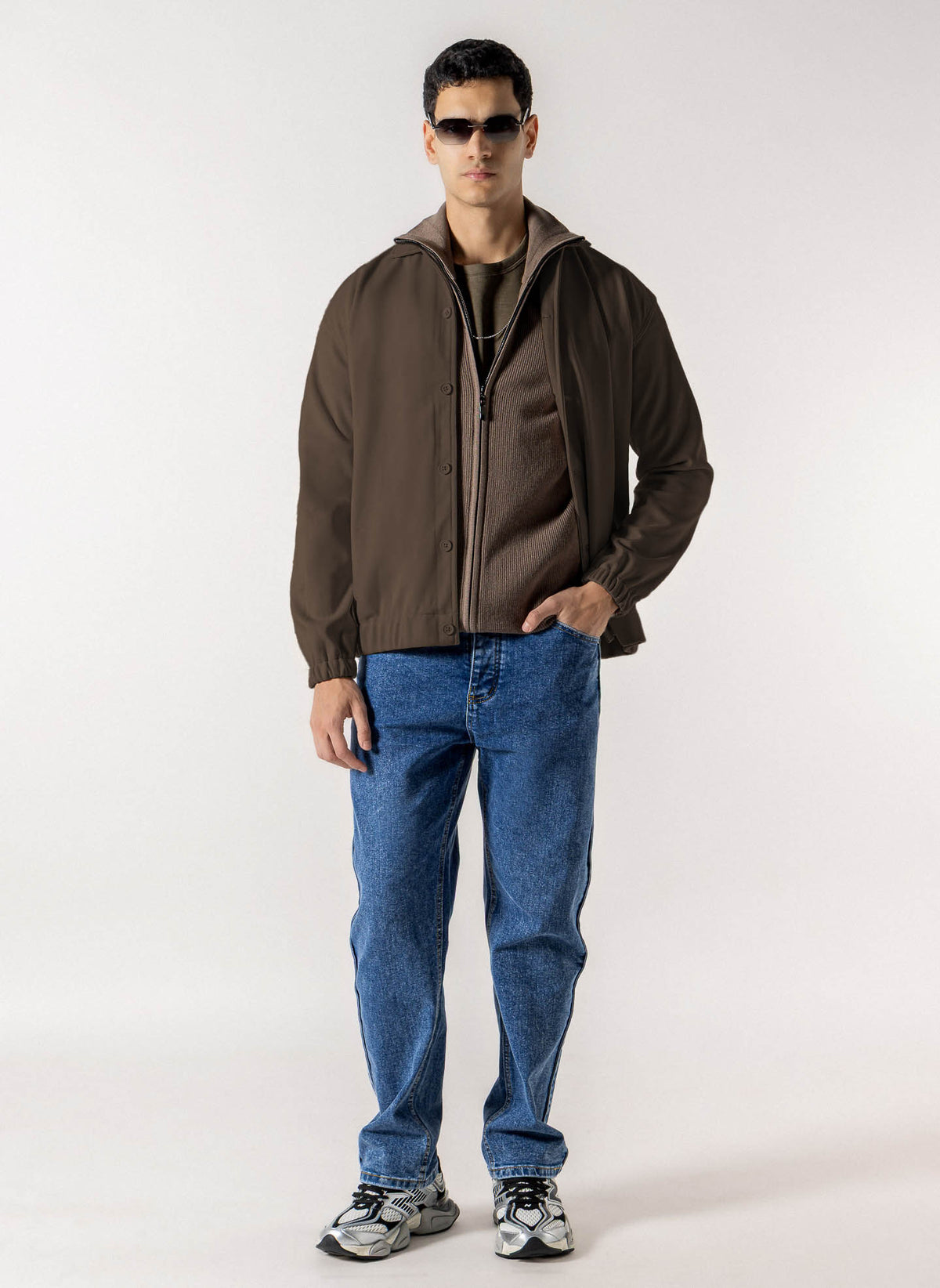 TEXTURED MIDWEIGHT OVERSHIRT