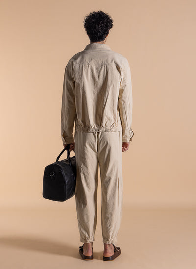 LINEN BLEND TEXTURED SHIRT SET