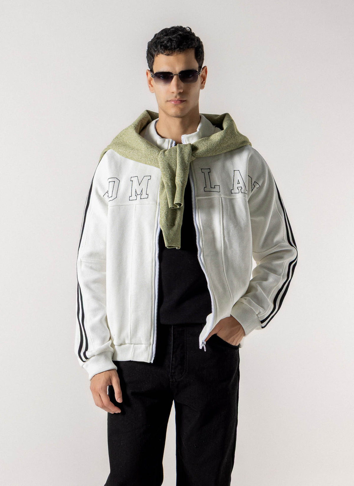 EMBROIDERED VARISITY BOMBER JACKET