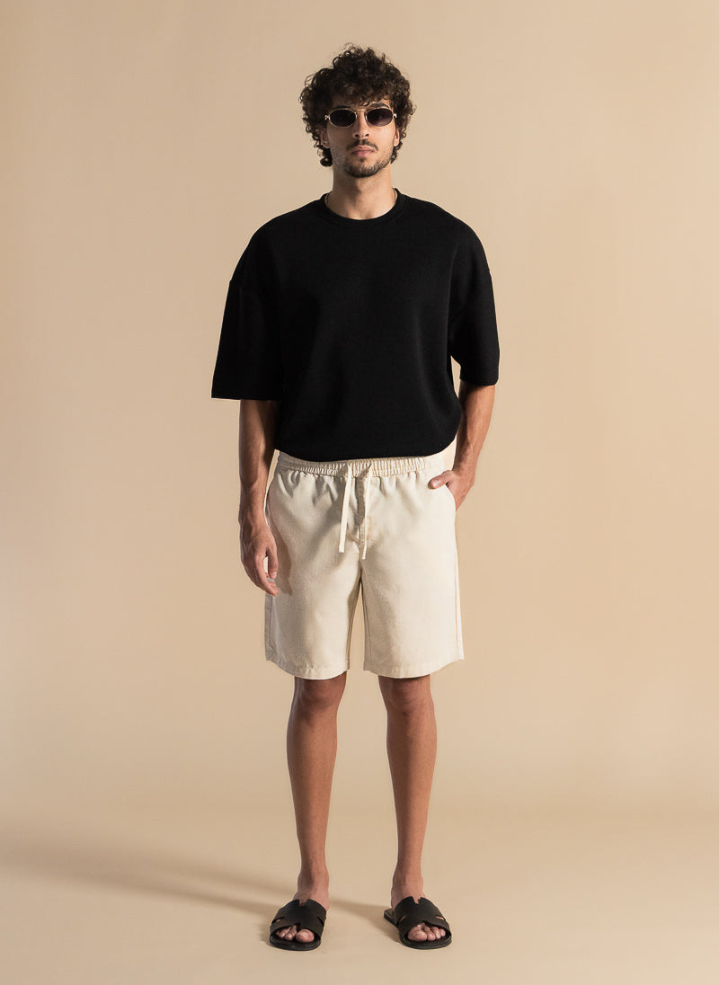 LINEN BLEND COMFORT SHORTS