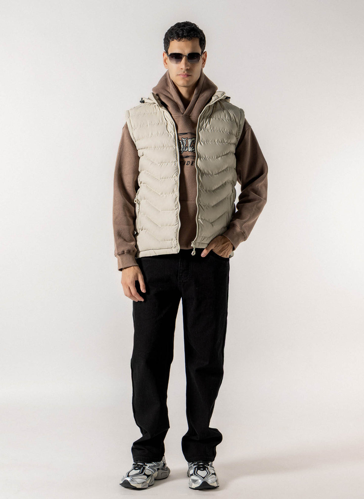 VELVET FLEECE LINED PUFFER VEST