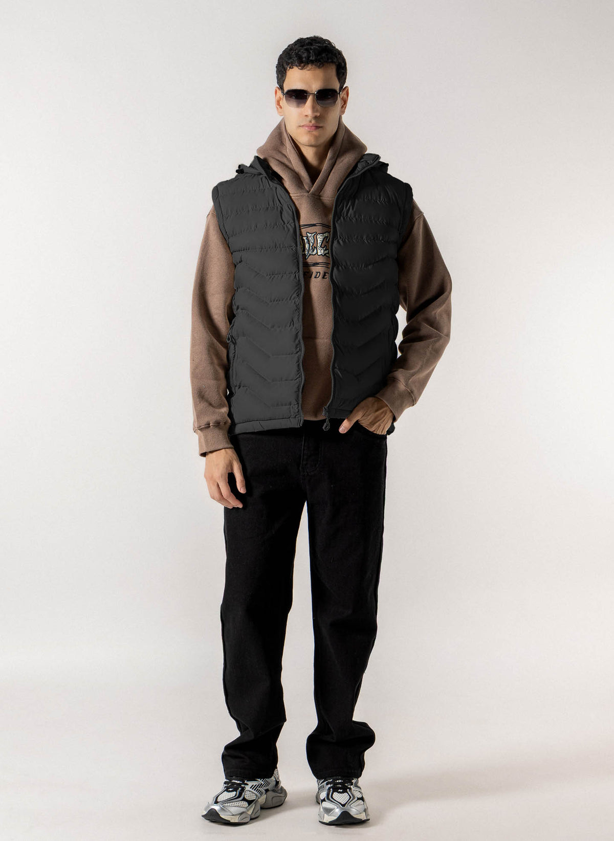 VELVET FLEECE LINED PUFFER VEST