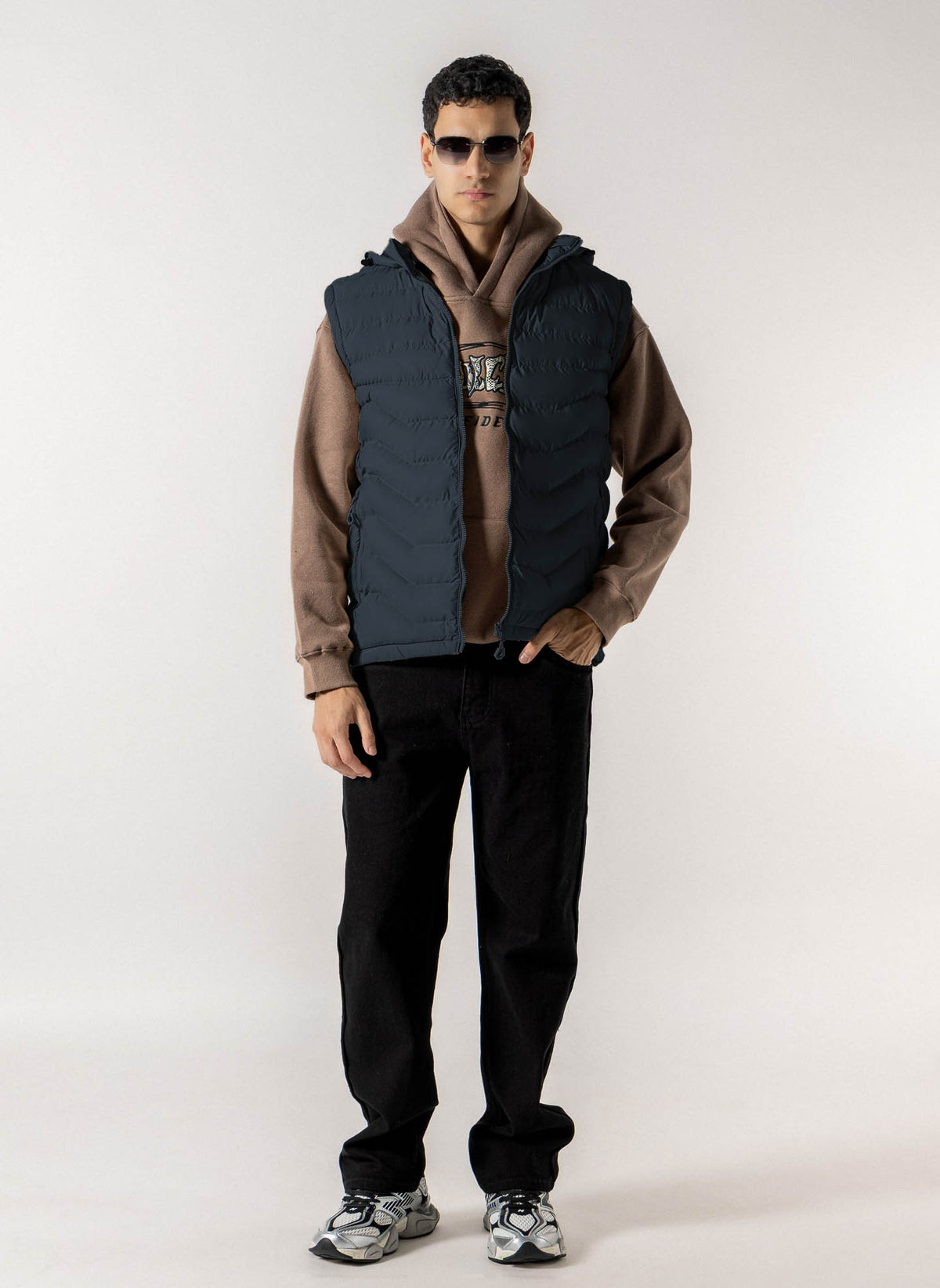 VELVET FLEECE LINED PUFFER VEST