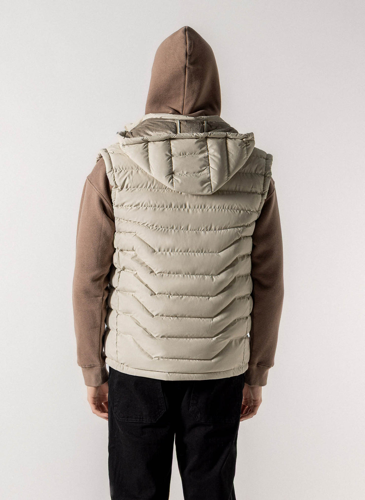 VELVET FLEECE LINED PUFFER VEST
