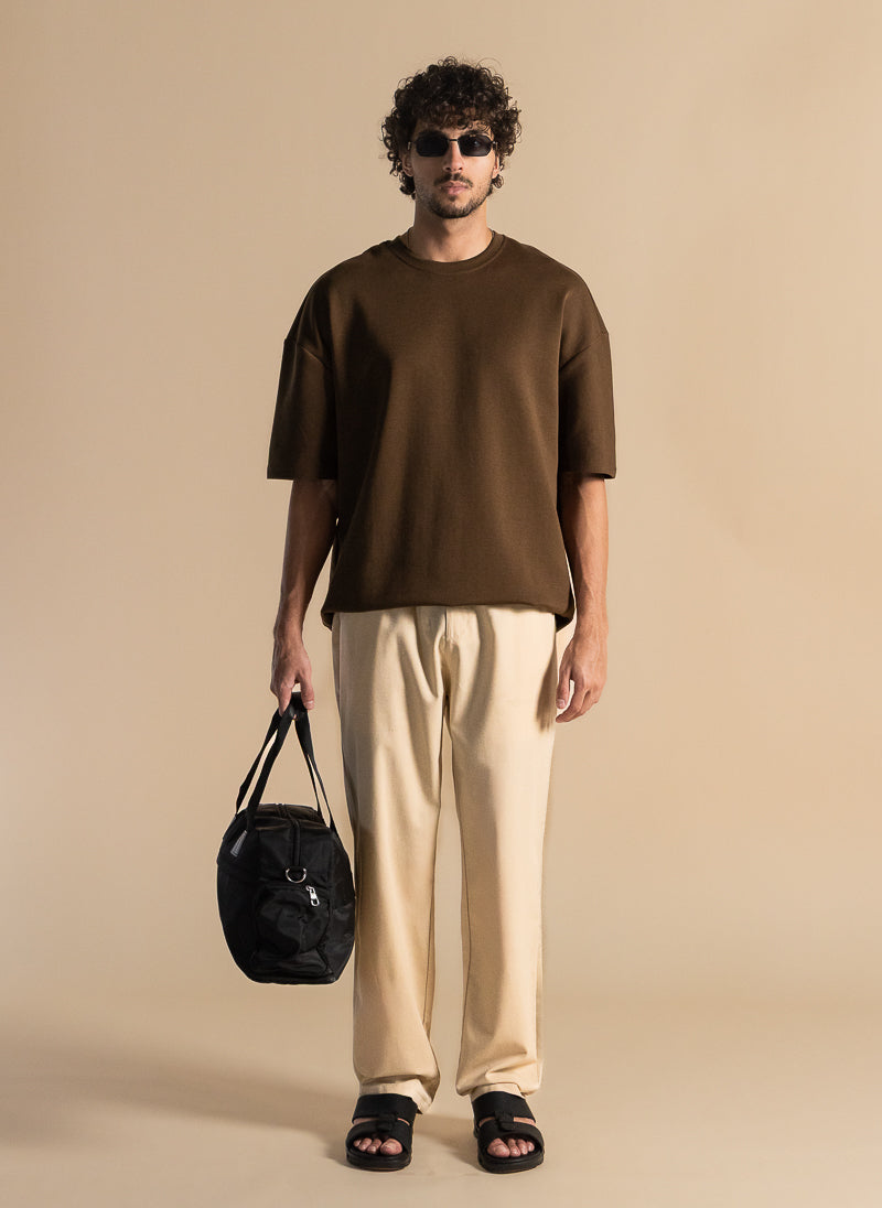 LINEN BLEND COMFORT TROUSERS