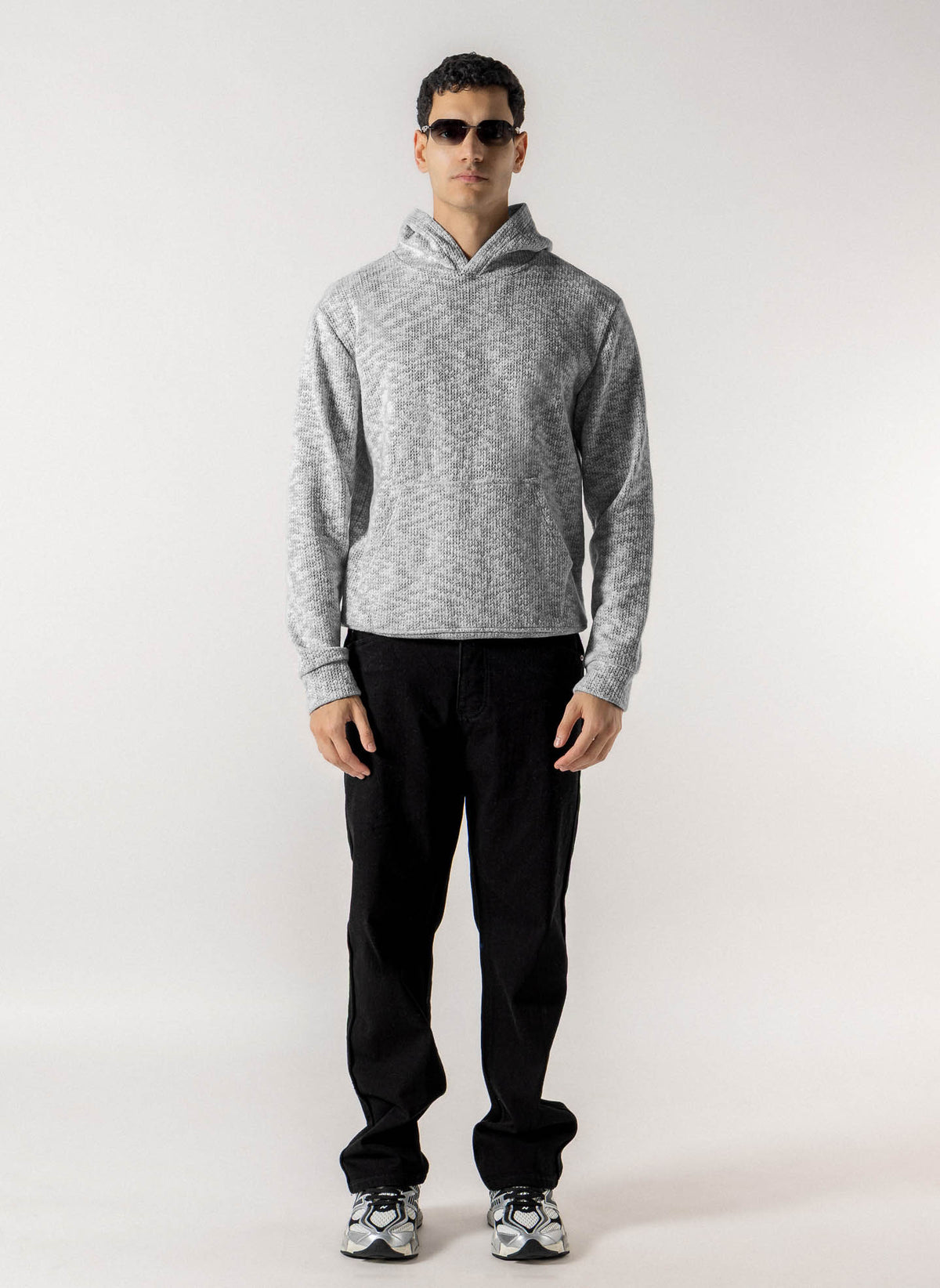 TEXTUREDE KNIT HOODIE
