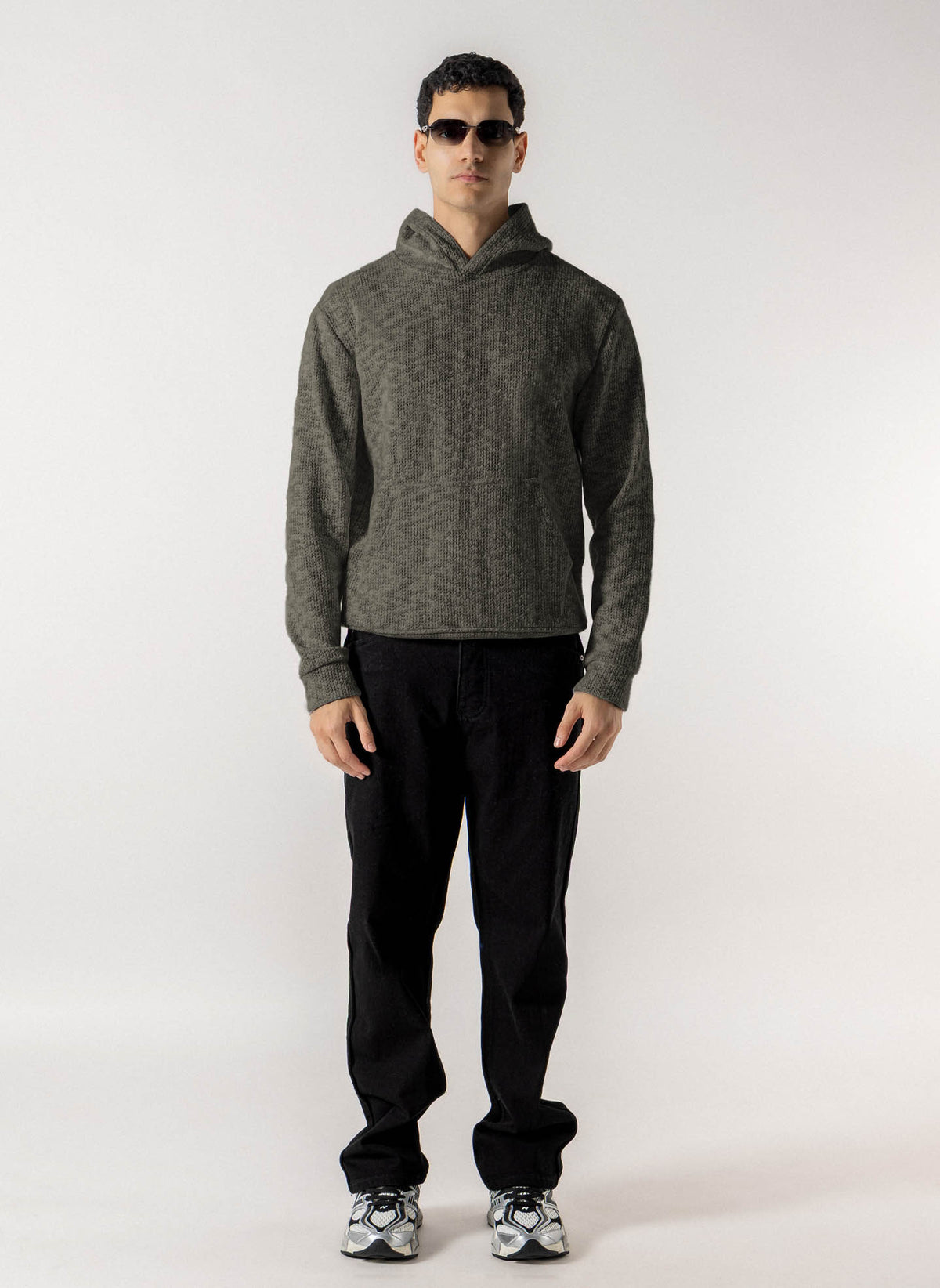 TEXTUREDE KNIT HOODIE