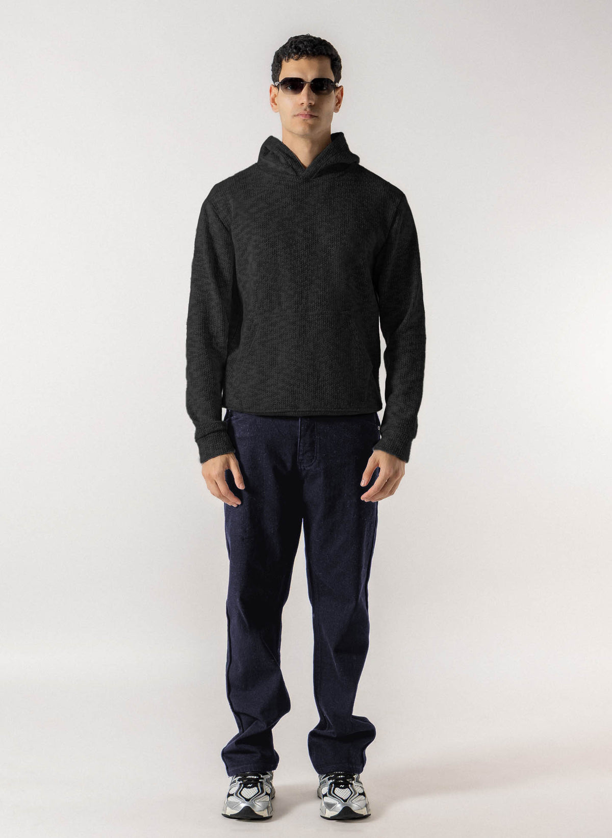 TEXTUREDE KNIT HOODIE