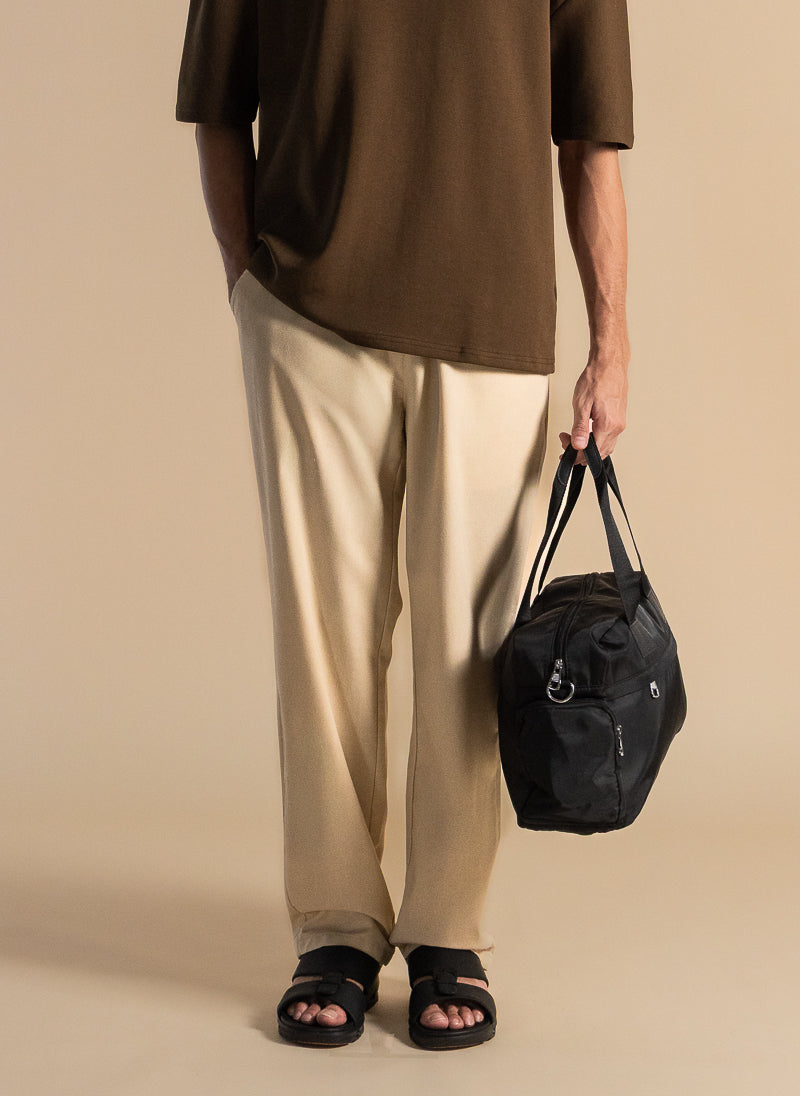 LINEN BLEND COMFORT TROUSERS