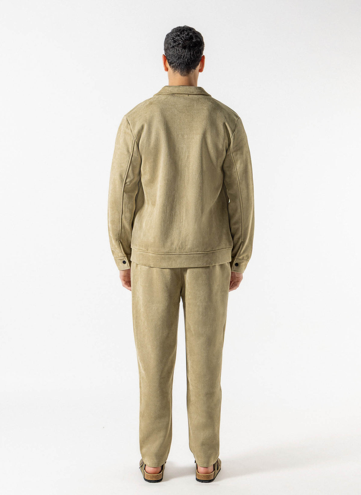 FAUX SUEDE JACKET SET