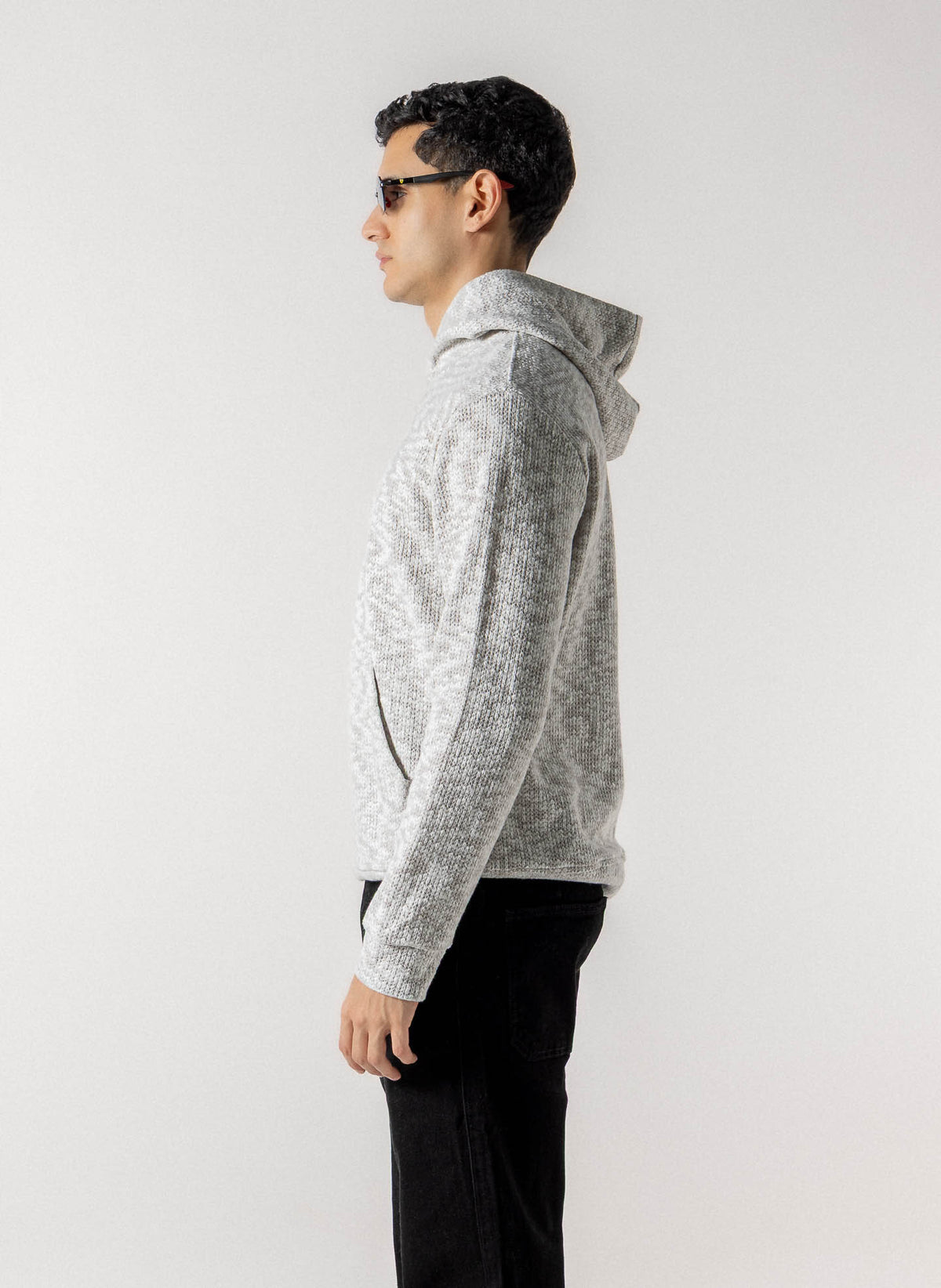 TEXTUREDE KNIT HOODIE
