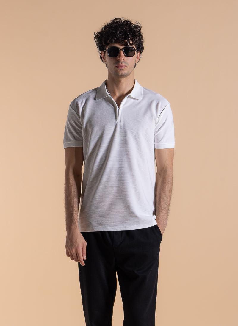 TEXTURED POLO SHIRT