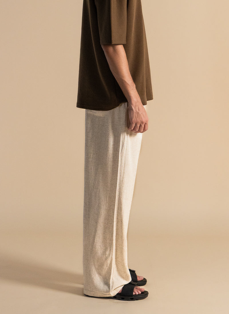 LINEN RELAXED-FIT COMFORT TROUSERS