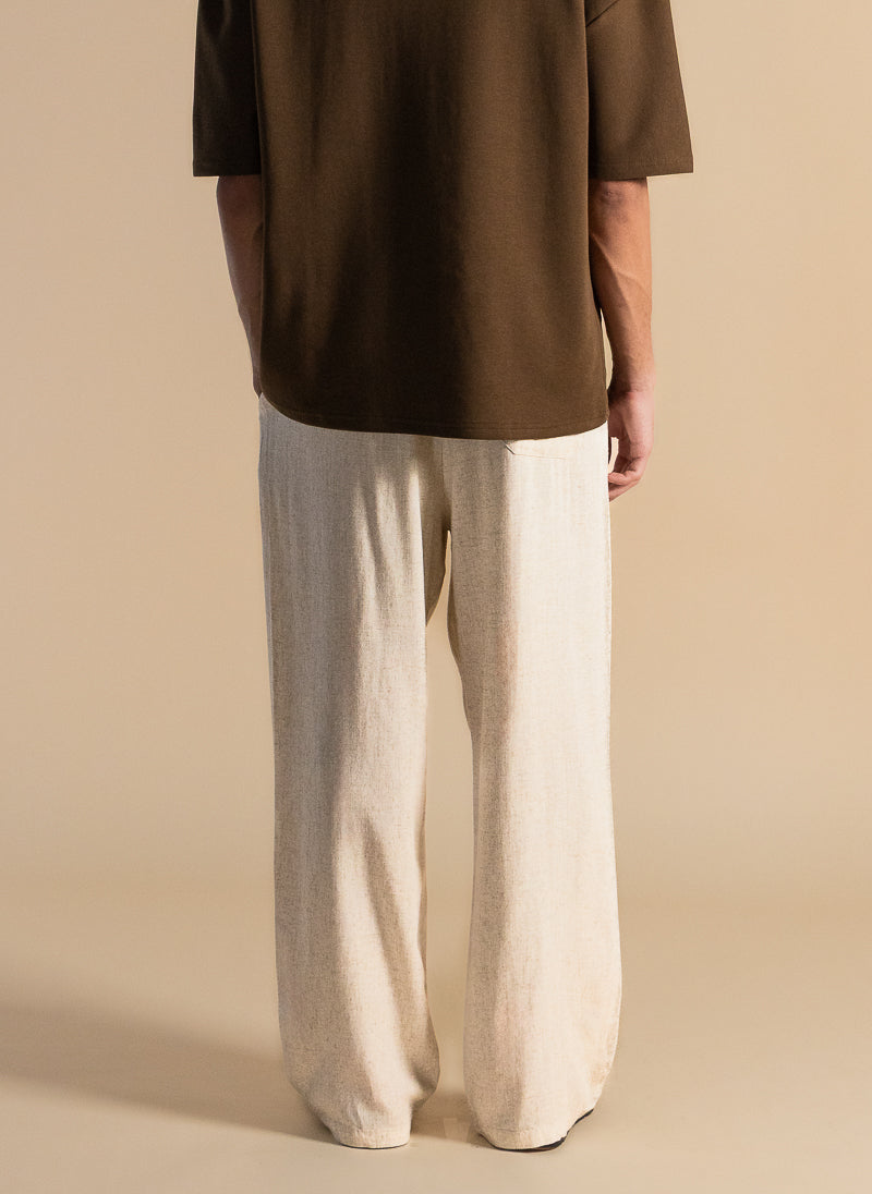 LINEN RELAXED-FIT COMFORT TROUSERS