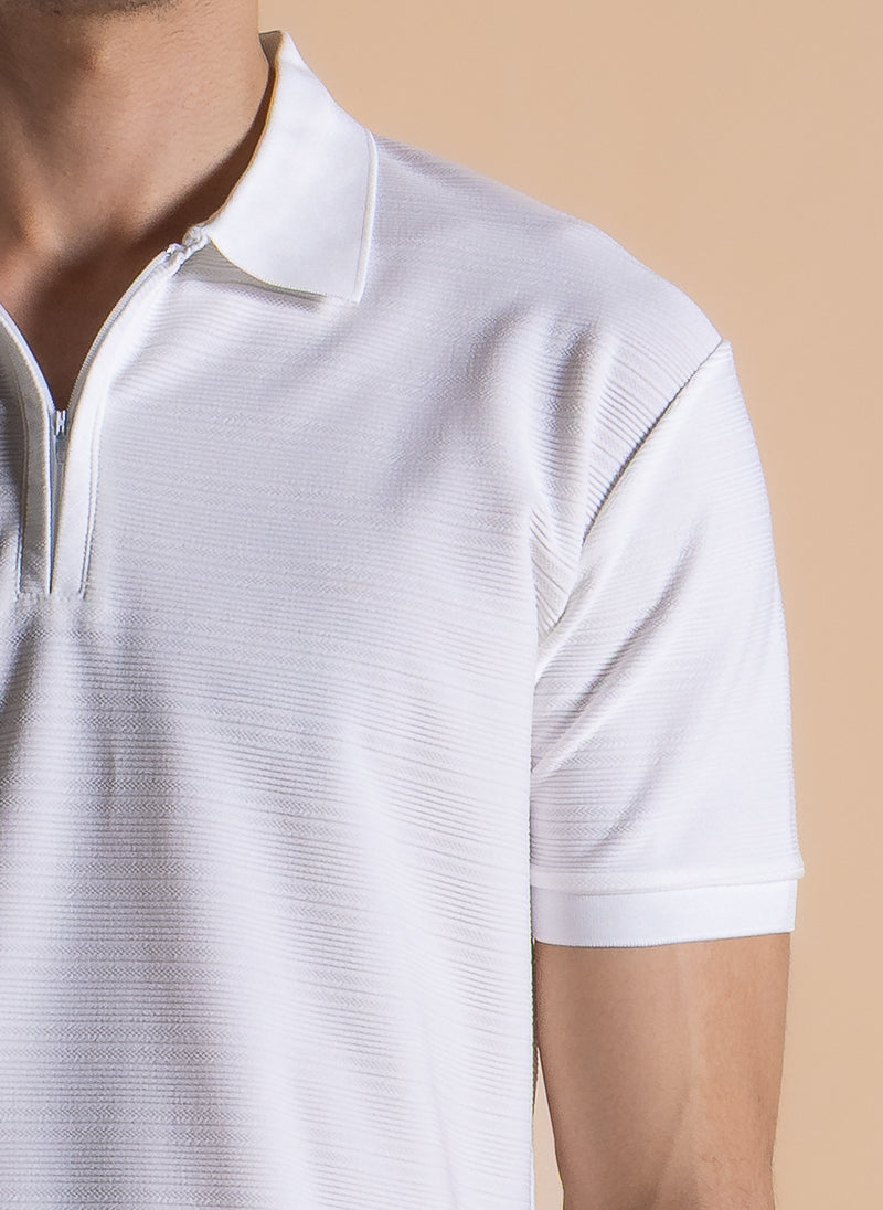 TEXTURED POLO SHIRT