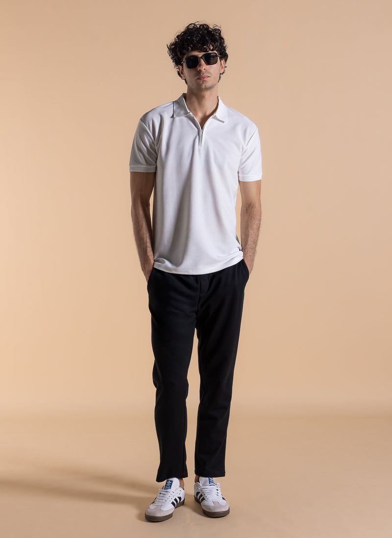 TEXTURED POLO SHIRT