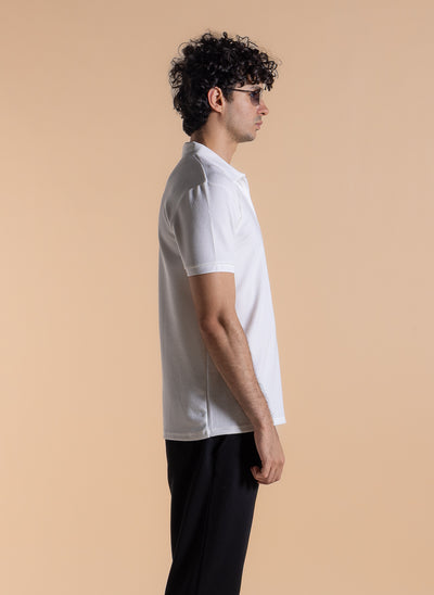 SLIM ZIPPER DETAIL POLO SHIRT