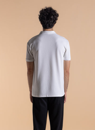 SLIM ZIPPER DETAIL POLO SHIRT
